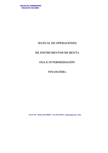 Manual de Operaciones de Instrumentos de Renta Fija e
