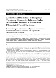 Acceleration of the Increase of Endogenous Thyrotropin Hormone