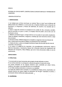 reforma del edif|cio norte, construcción de deposito metal[co y