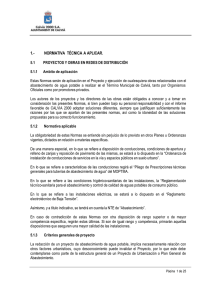 Normativa técnica, obras, redes y acometidas (Castellano)