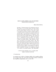 REGULACIÓN JURÍDICA DE LOS PARTIDOS POLÍTICOS EN