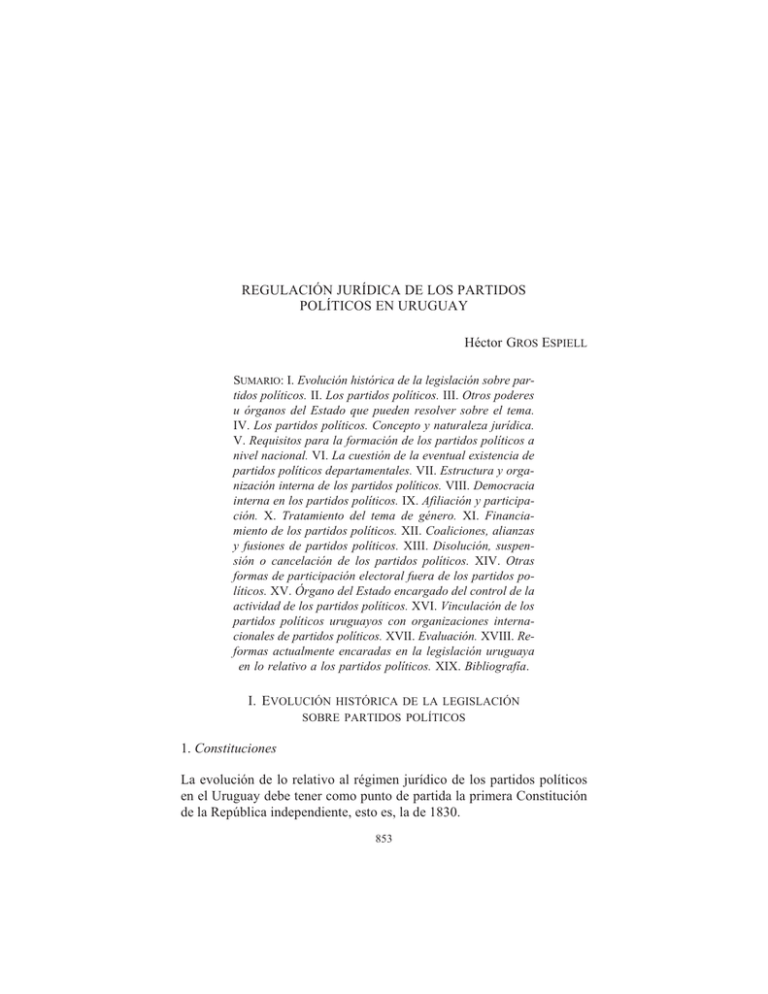 regulaciÓn jurÍdica de los partidos polÍticos en