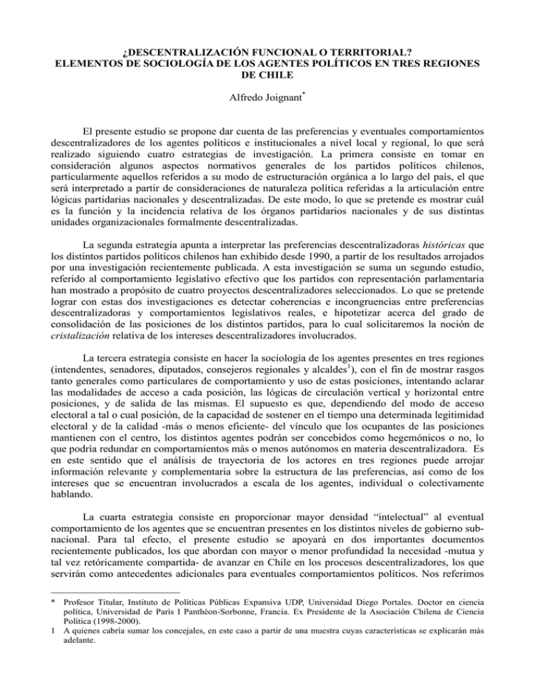 Descentralizacion Funcional O Territorial