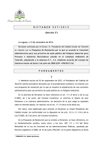 Dictamen 527/2012, solicitado por el Excmo. Sr. Presidente del