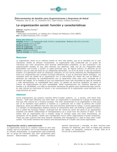 La organización social: función y características