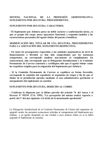 sistema nacional de la profesión administrativa. suplemento por