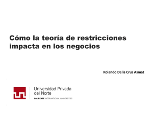 Cómo la teoría de restricciones