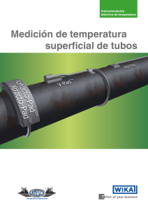 Medición de temperatura superficial de tubos