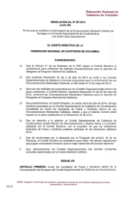 Resolución No.07 - Federación Nacional de cafeteros