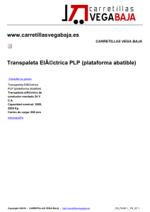 www.carretillasvegabaja.es Transpaleta ElÃ©ctrica PLP (plataforma