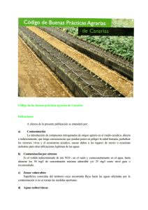Código de las buenas prácticas agrarias de Canarias Definiciones