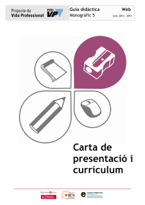 Carta de presentació i currículum - Consorci d`Educació de Barcelona