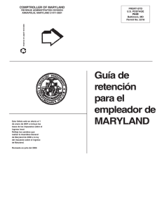 Guía de retención - Maryland Tax Forms and Instructions