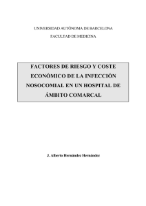 Factores de riesgo y coste económico de la infección