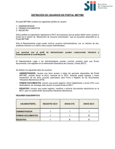 DEFINICION USUARIOS PORTAL MIPYME