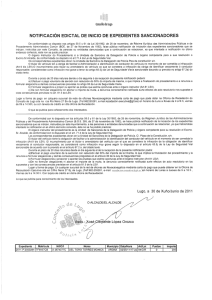 notificación edictal de inicio de expedientes sancionadores