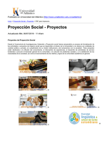 Proyección Social - Proyectos