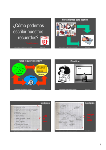 ¿Cómo podemos escribir nuestros recuerdos?