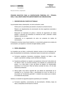 Proceso 2015T16 - Banco de España