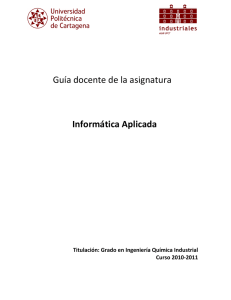 Informática Aplicada - Escuela Técnica Superior de Ingeniería