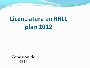 Licenciatura en RRLL 2012