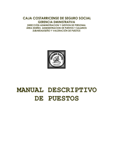 manual descriptivo de puestos - Recursos Humanos