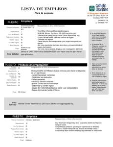 lista de empleos - Catholic Charities