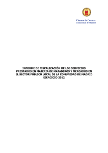 Informe de Fiscalización de los servicios prestados en materia de