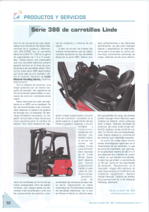 Serie 386 de carretillas Linde