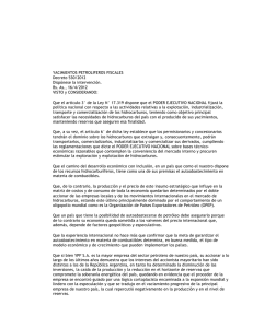 YACIMIENTOS PETROLIFEROS FISCALES Decreto 530/2012