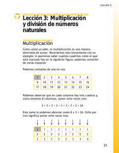 Lección 3: Multiplicación y división de números naturales