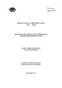 Pueblo Rico Risaralda MFMP 2011-2020