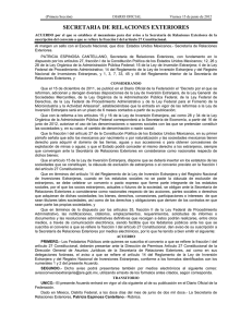 Documento - Secretaría de Relaciones Exteriores