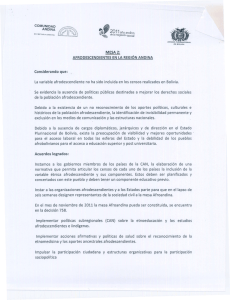 Mesa 2: Afrodescendientes en la región andina