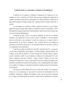 CAPÍTULO III: LA IGLESIA CATÓLICA EN MÉXICO.