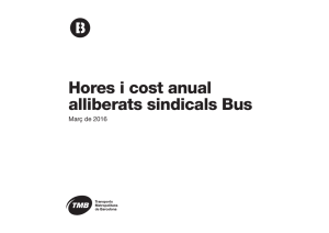 Hores i cost anual alliberats sindicals Bus