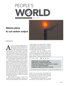 Obama plans to cut carbon output