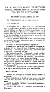 la administración tributaria podra emitir resoluciones par ciales de