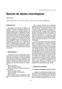 Bancos de tejidos neurológicos - Revista Española de Patología