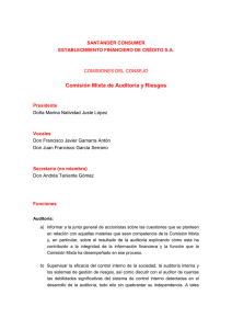 7.2 Comisión Mixta de Auditoría y Riesgos