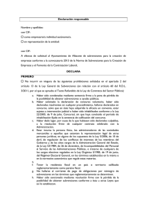 Declaración responsable - Ayuntamiento de Albacete