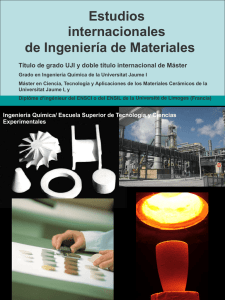 Estudios internacionales de Ingeniería de Materiales