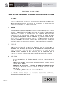 DIRECTIVA Nº 016-2012-OSCE/CD PARTICIPACIÓN DE