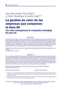 La gestión de valor de las empresas que componen el Ibex-35