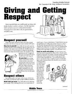 Page 1 Being respectful helps your middle grader get along with