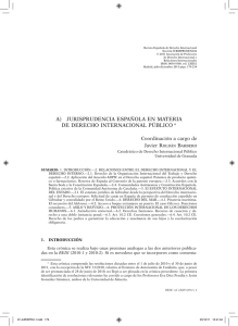 Jurisprudencia española en materia de Derecho internacional público