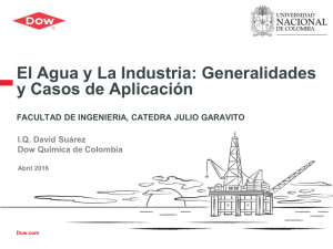 El Agua y La Industria: Generalidades y Casos de Aplicaci&oacute;n