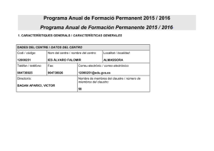 Programa Anual de Formació Permanent 2015 / 2016