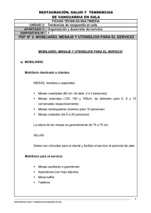 PDF Nº 2: MOBILIARIO, MENAJE Y UTENSILIOS PARA EL SERVICIO