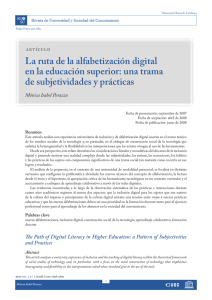 La ruta de la alfabetización digital en la educación superior: una